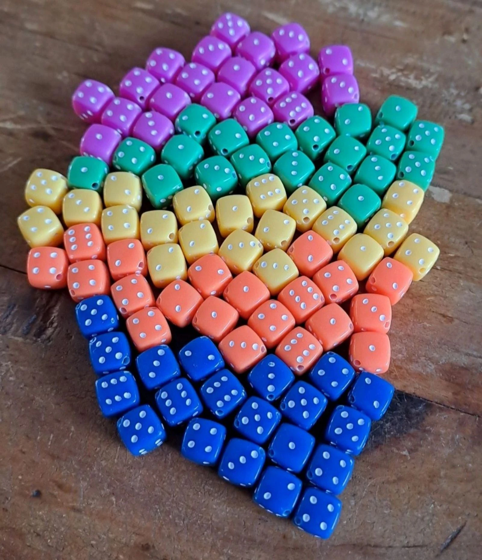 Mistura de contas de cubo de 5 cores 8mm 100 peças – photo 2